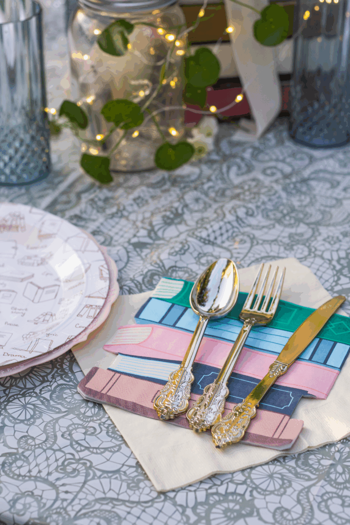 table decorations for book club party