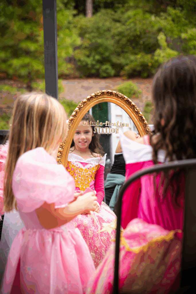 A beauty station for guests at a Wicked Party